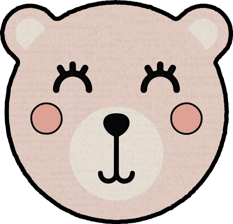 Tapis vinyle pour enfants pièce de personnage d'ours - TenStickers