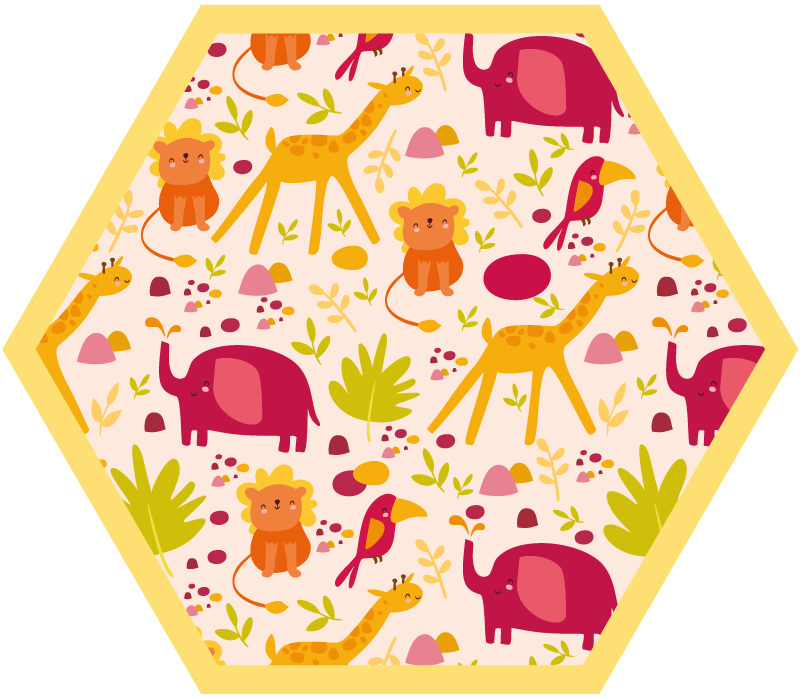 Tapis vinyle bébé aire de jeux safari - TenStickers