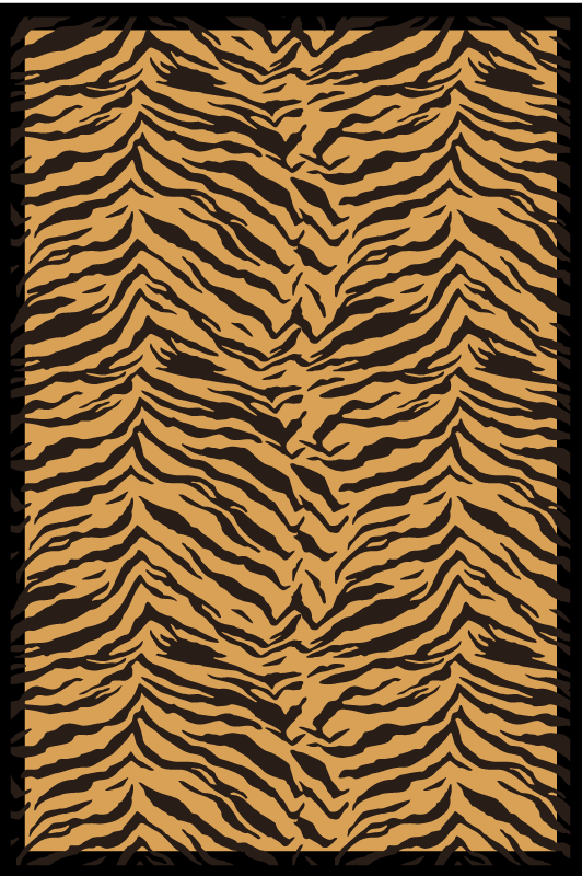 Tapis vinyle motif animal rayures de tigre - TenStickers