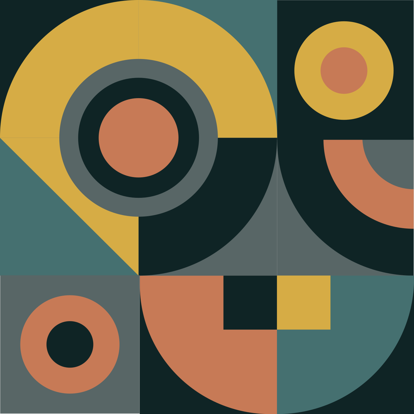 Tapis vinyle géométrique composition de formes géométriques - TenStickers