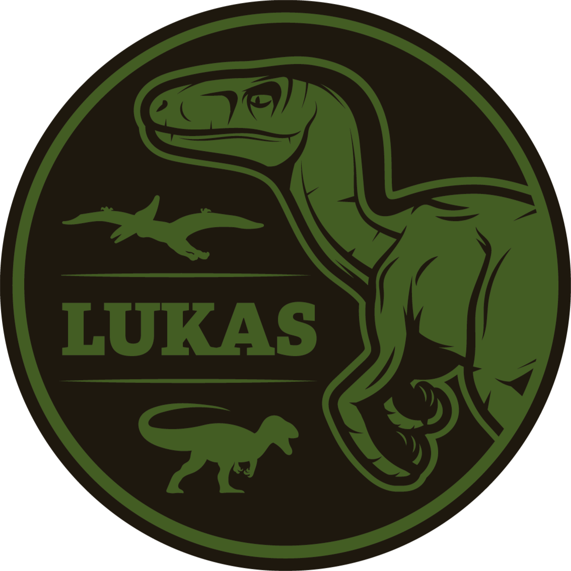 tapis vinyle animal Rapace de dinosaure avec texte - TenStickers