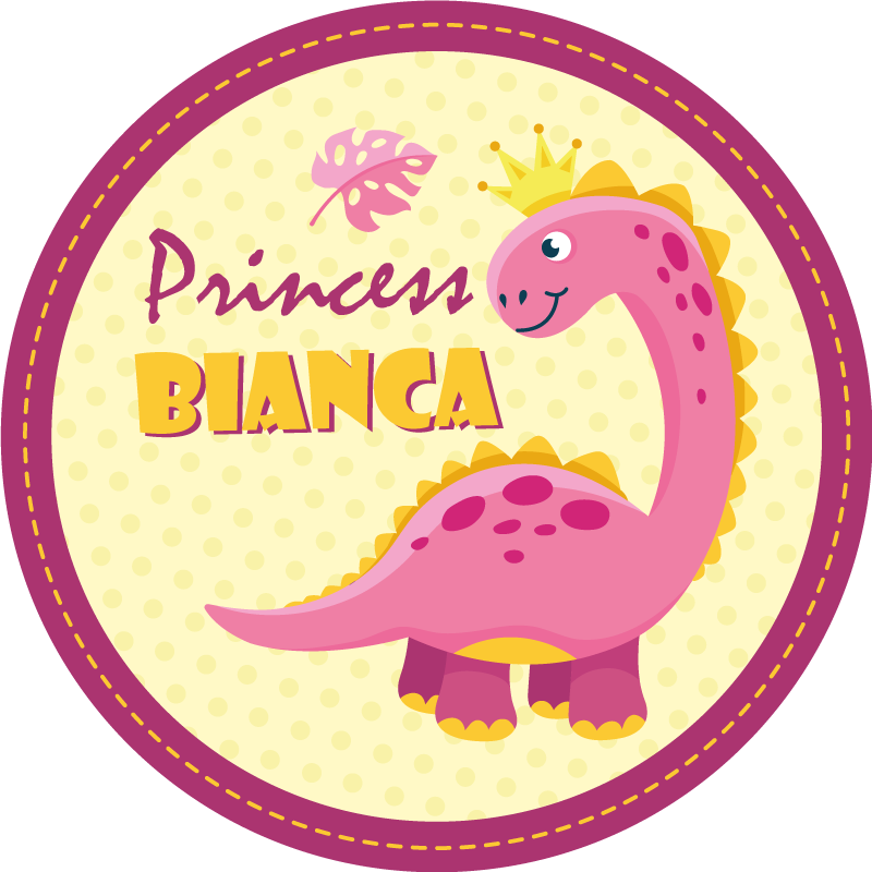 Tapis vinyle bébé princesse dinosaure - TenStickers