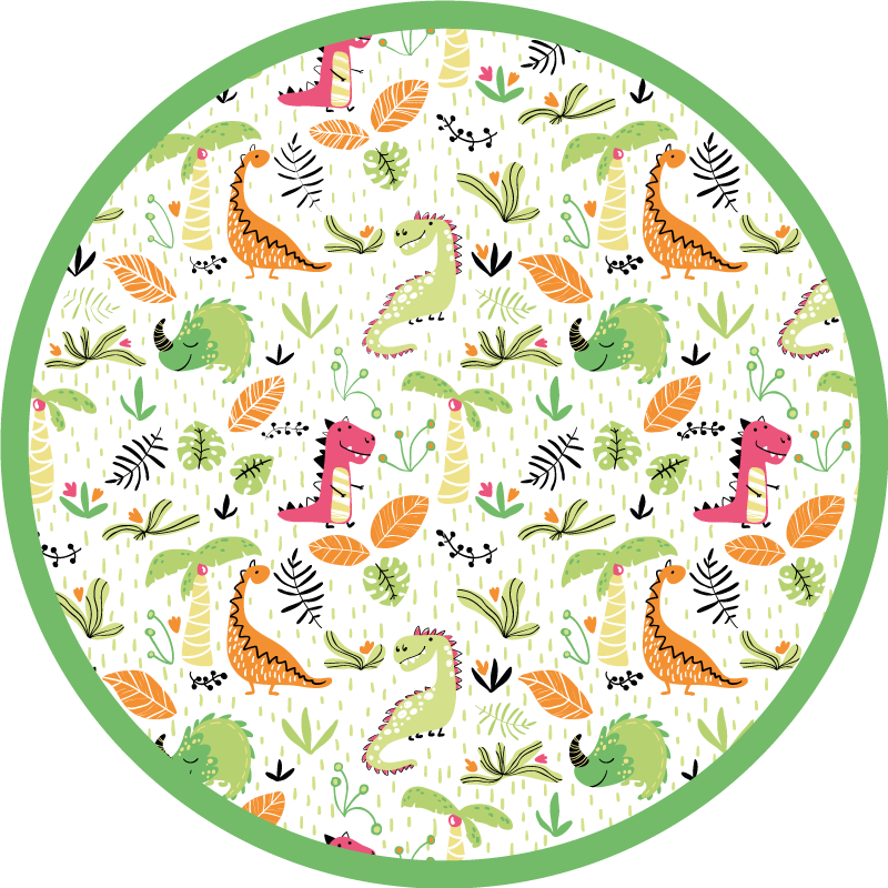 Tapis vinyle autres tapis cercle d'aventure safari - TenStickers