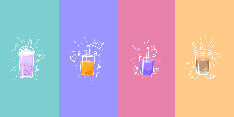 Tapis vinyle citation carrés de griffonnage de boissons - TenStickers