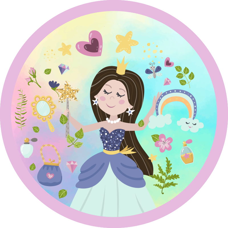 Tapis vinyle pour enfants princesse de conte de fées - TenStickers