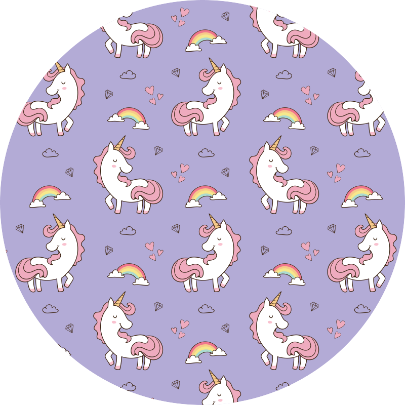 Tapis vinyle pour enfants motif fantaisie licorne - TenStickers