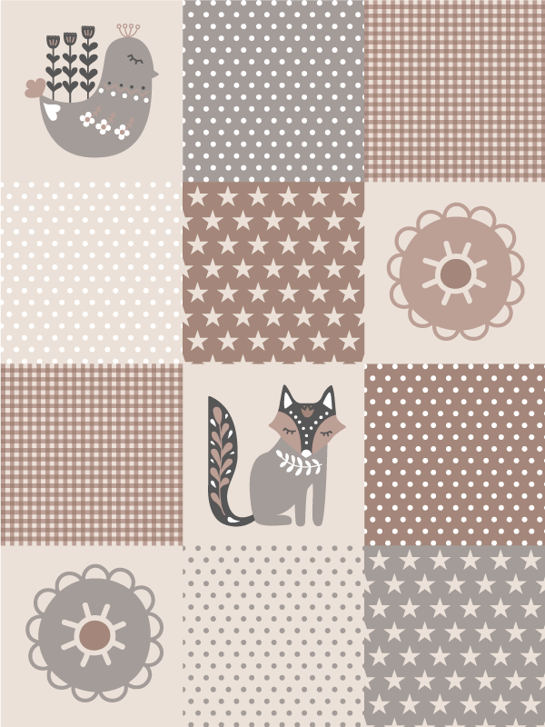 Tapis vinyle autres tapis récréation en patchwork - TenStickers