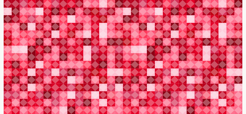 Tapis vinyle géométrique géométrie rouge stylisée - TenStickers