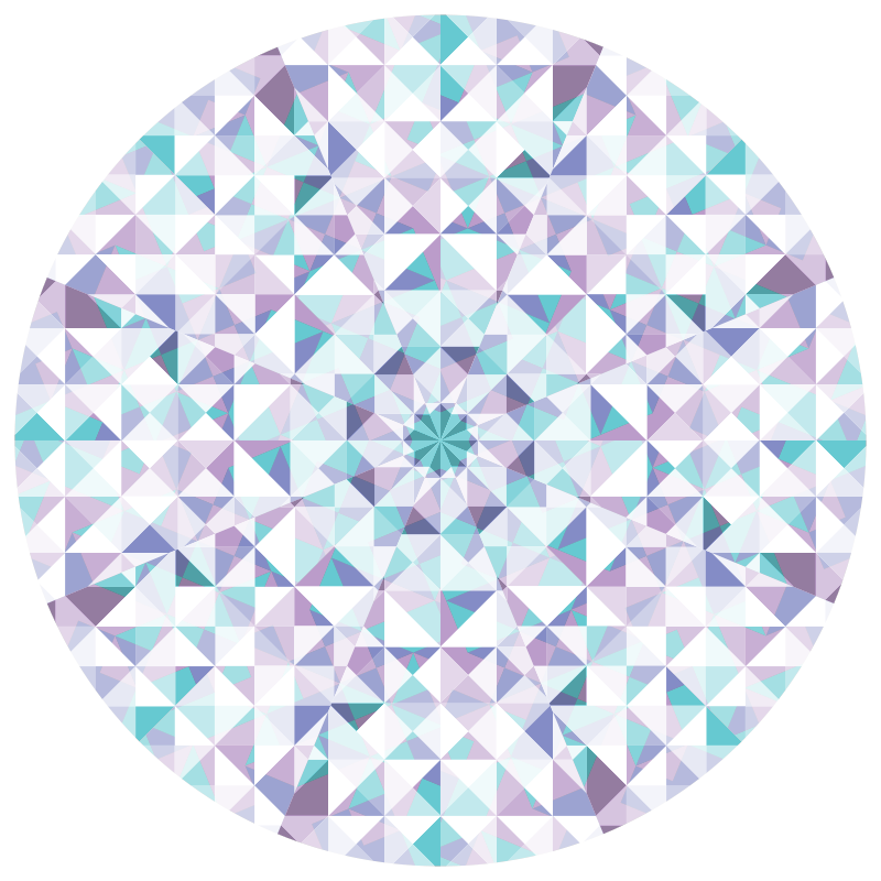 Tapis vinyle géométrique kaléidoscope - TenStickers