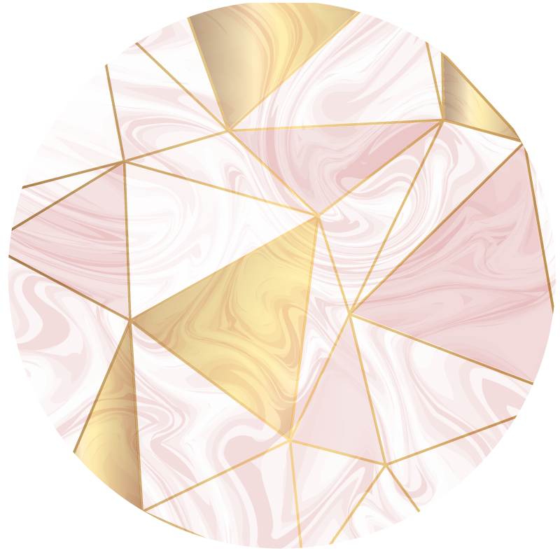 Tapis vinyle géométrique composition marbre géométrique - TenStickers