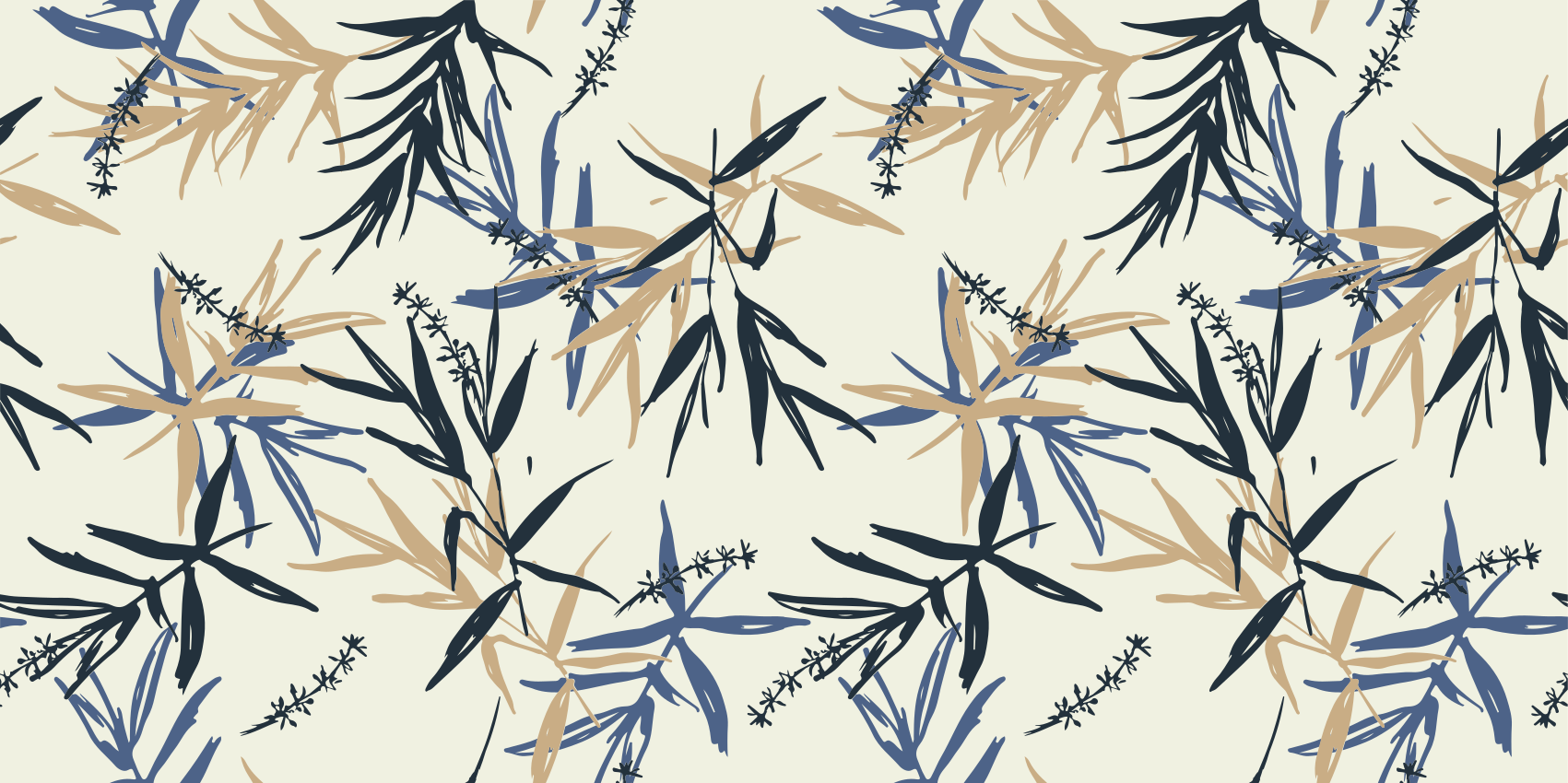 Tapis vinyle plantes motif botanique en bambou - TenStickers