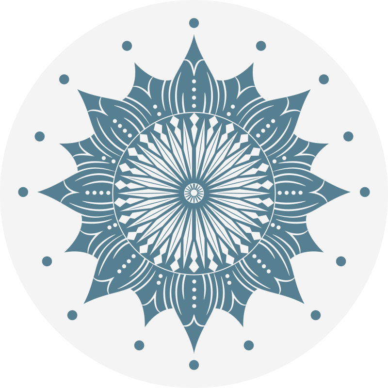 Tapis vinyle mandala floral complexe - TenStickers