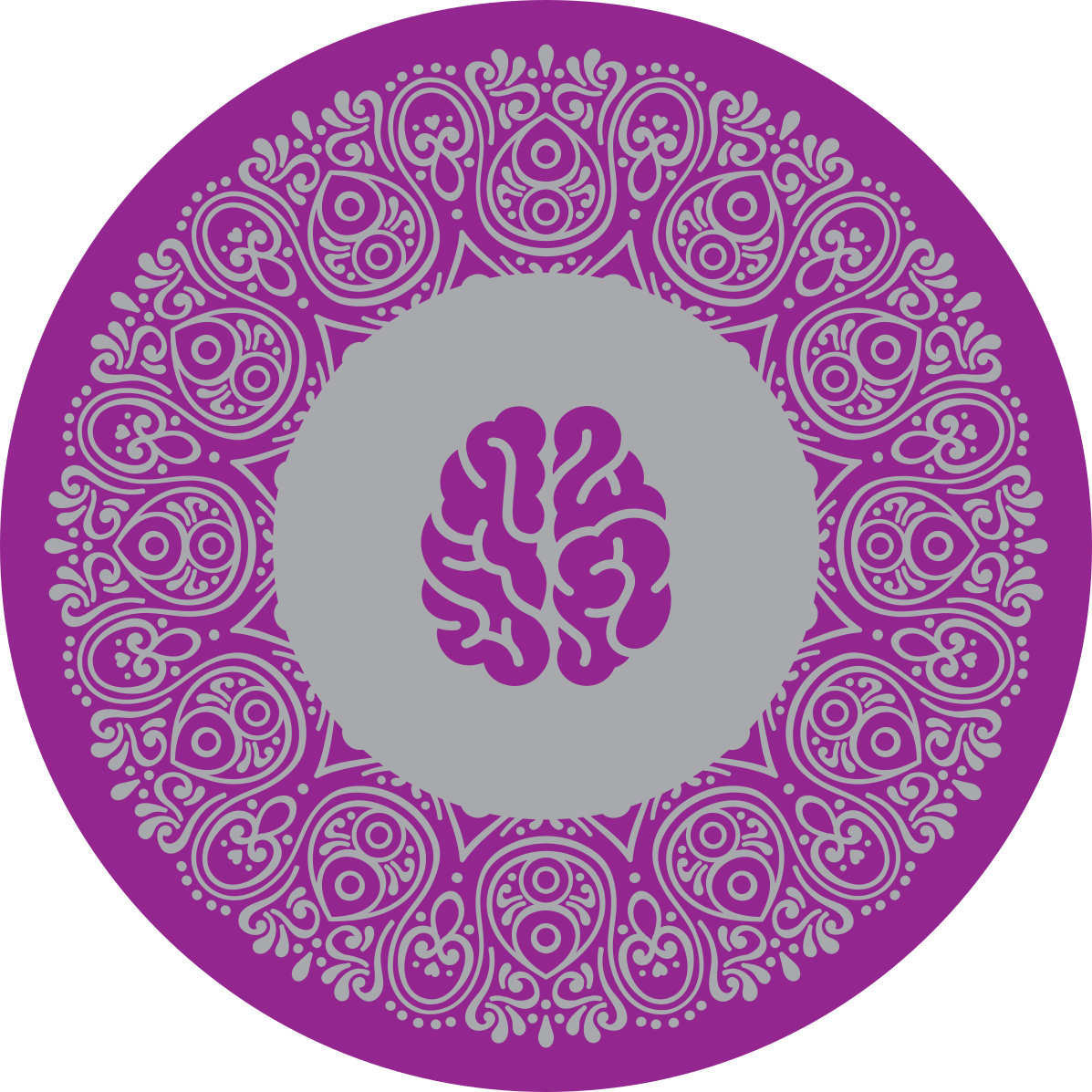 Tapis vinyle mandala design cerveau mandala - TenStickers