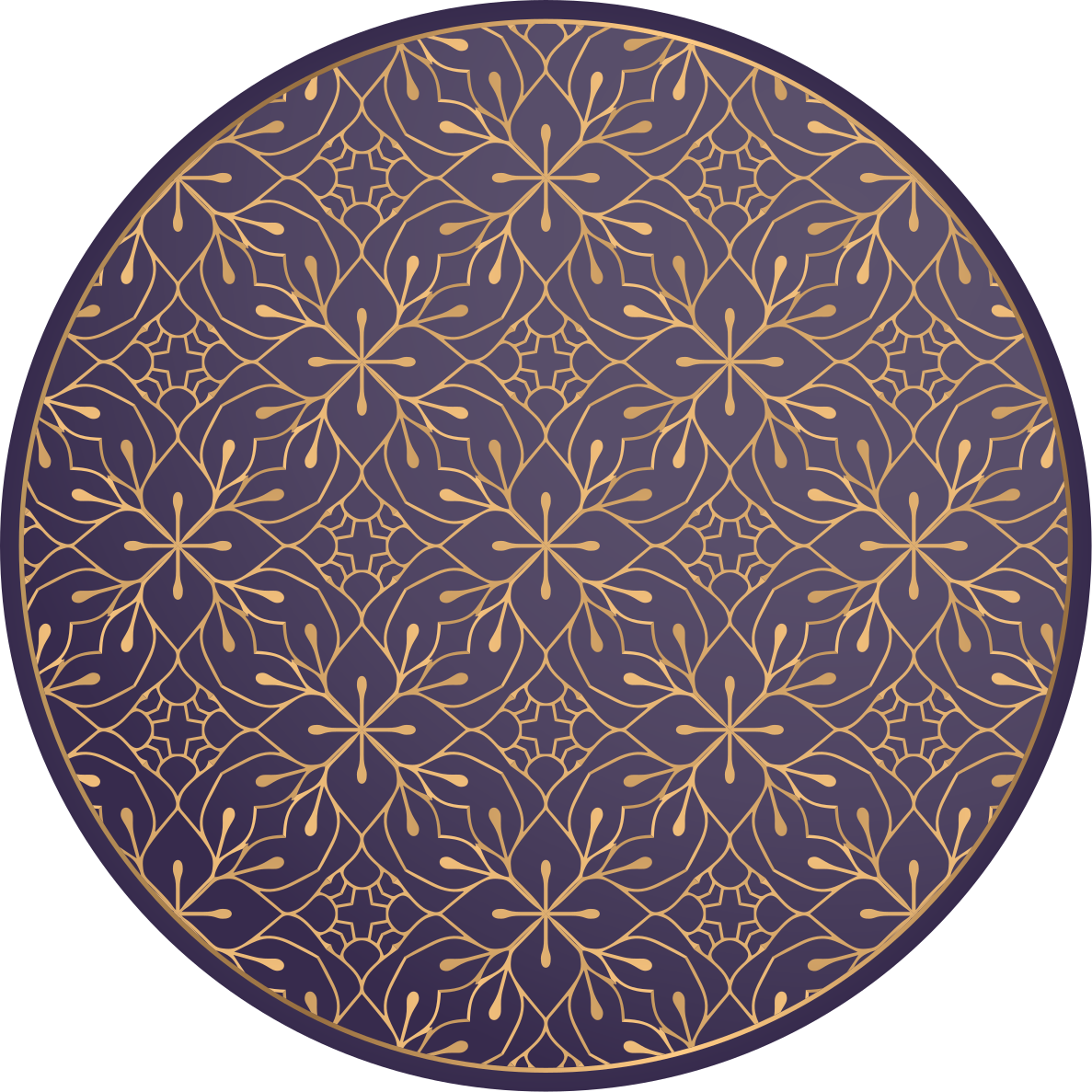 Tapis vinyle mandala Élégance florale - TenStickers