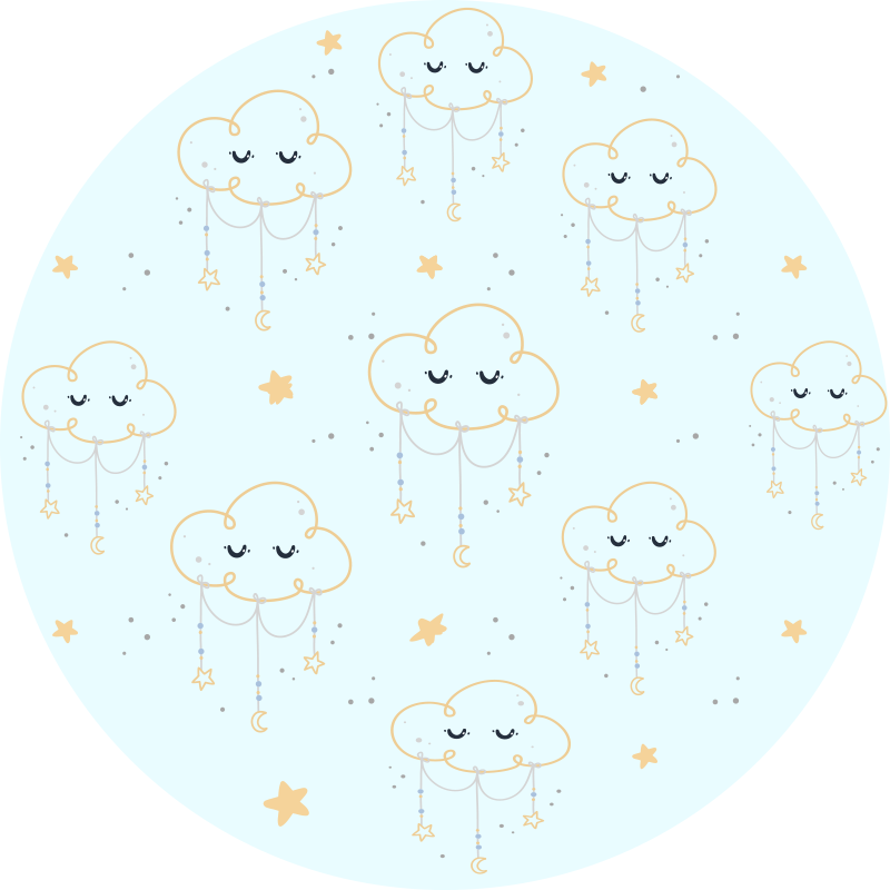 tapis vinyle pour enfants vinylee de nuage endormi - TenStickers