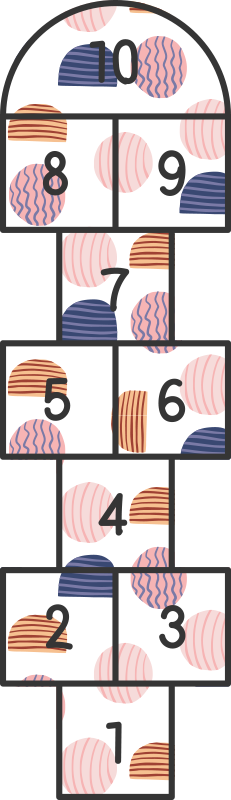 Tapis vinyle alphabet numéros de marelle - TenStickers