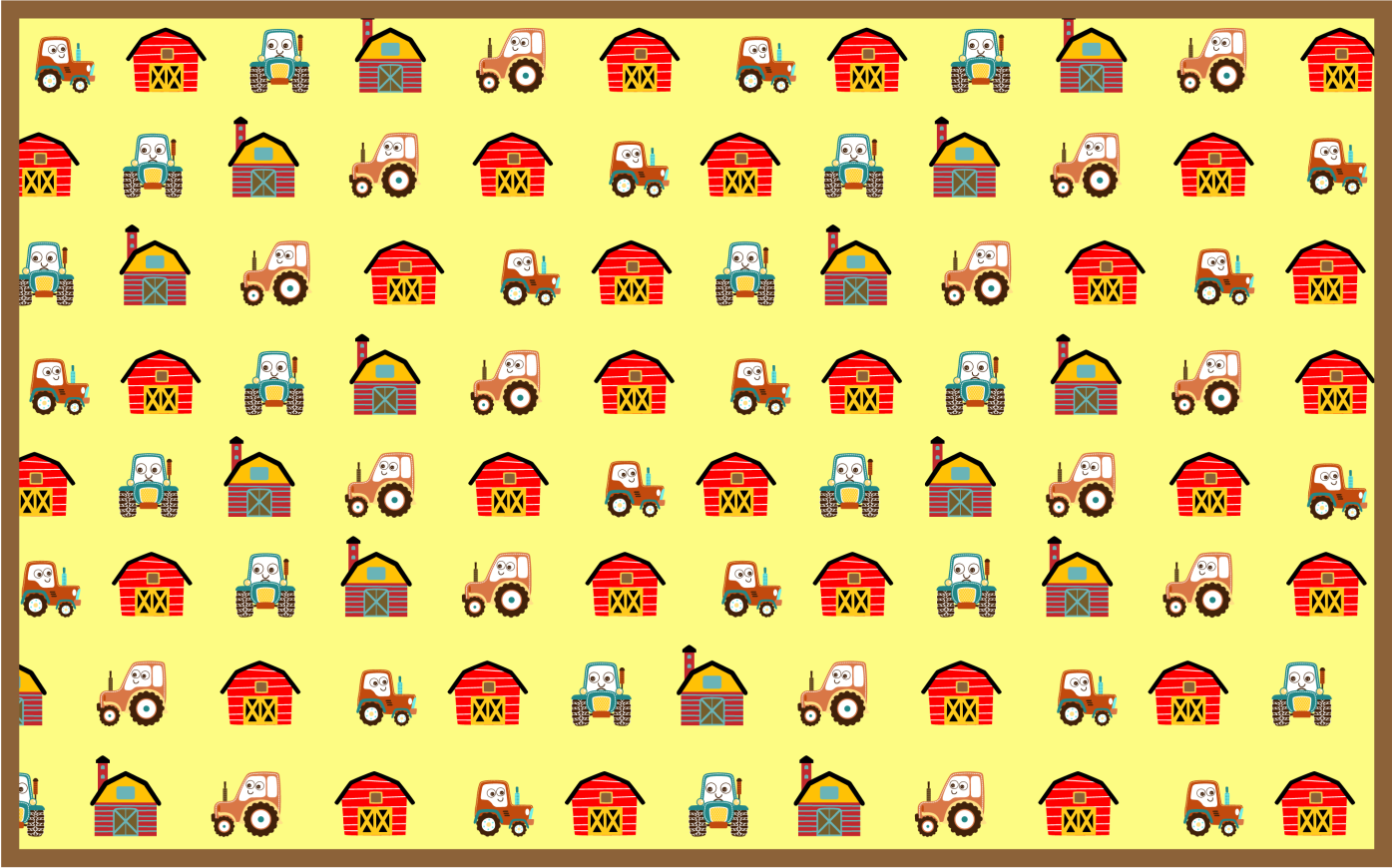 Tapis vinyle pour enfants plaisir à la ferme - TenStickers