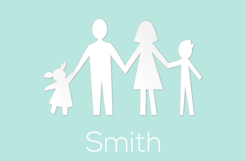 Tapis vinyle personnalisé famille personnalisable - TenStickers