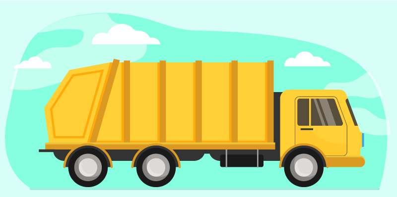 Tapis vinyle autres tapis camion benne cartoon - TenStickers