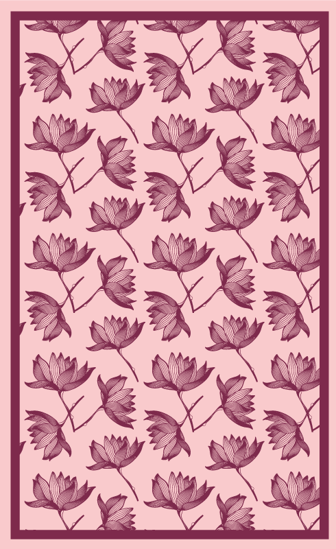 Tapis vinyle plantes décor floral - TenStickers