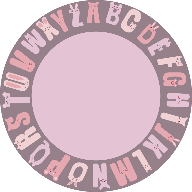 Tapis vinyle alphabet cercle éducatif - TenStickers