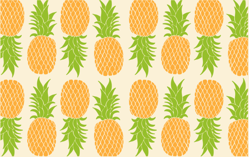 Tapis vinyle plantes motif ananas - TenStickers