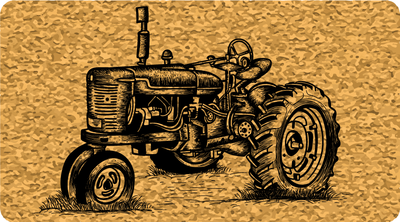 Tapis vinyle vintage illustration de tracteur vintage - TenStickers