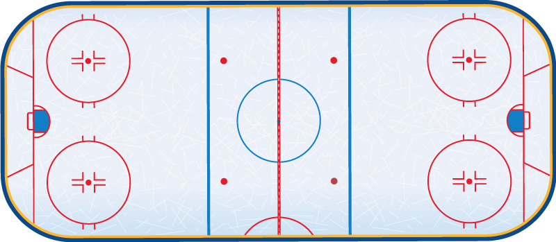 Tapis de jeu Terrain de hockey sur glace - TenStickers