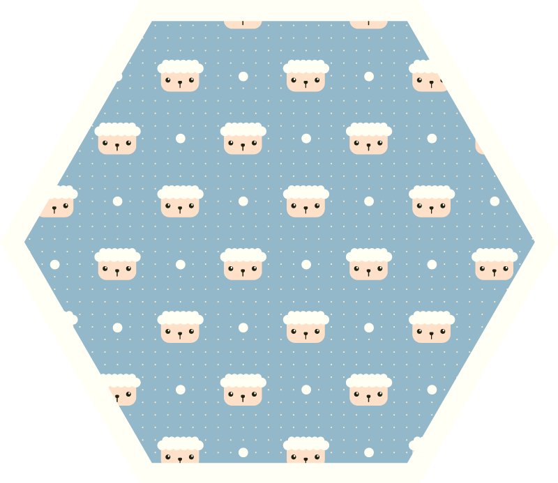 Tapis vinyle bébé modèle de mouton - TenStickers