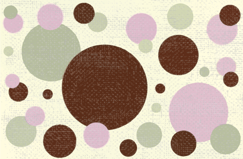 Tapis vinyle géométrique motif de points circulaires - TenStickers