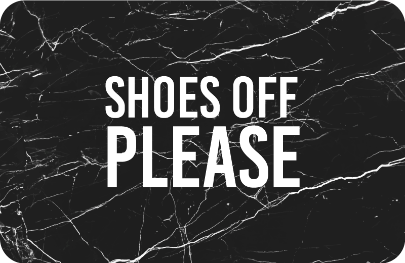 Tapis vinyle marbre retirer les chaussures - TenStickers