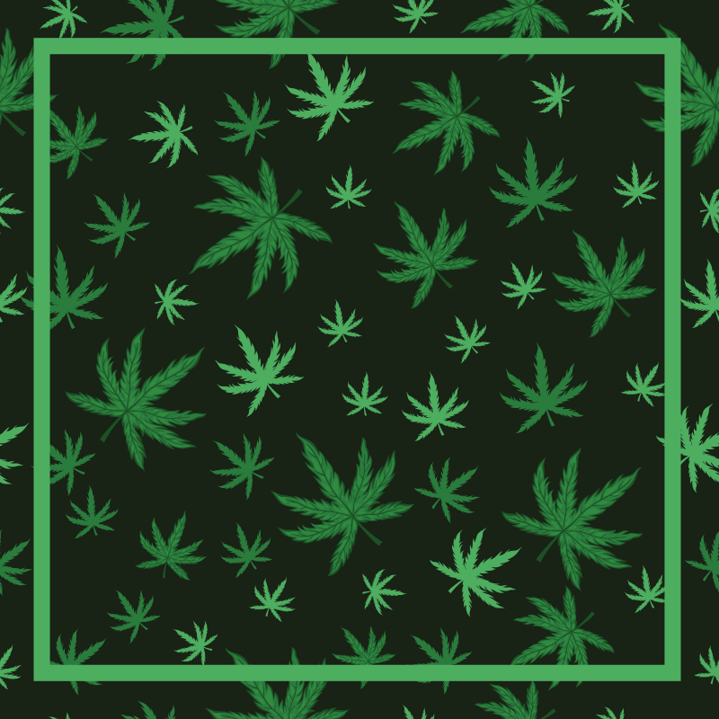 Tapis vinyle animal motif de feuille de cannabis - TenStickers