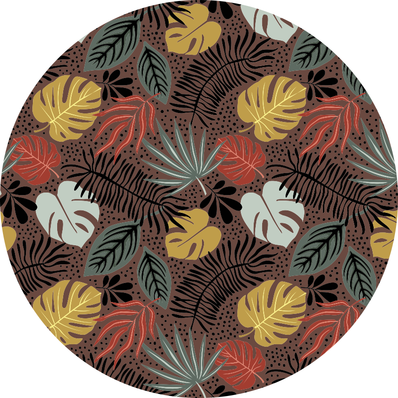 Tapis vinyle nature illustration de feuille tropicale - TenStickers