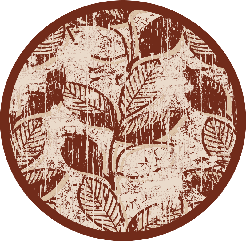 Tapis vinyle nature motifs de feuilles élégants - TenStickers