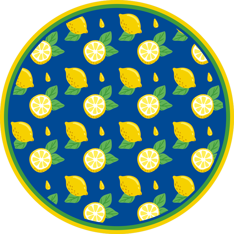 Tapis vinyle cuisine conception d'agrumes et de citron - TenStickers