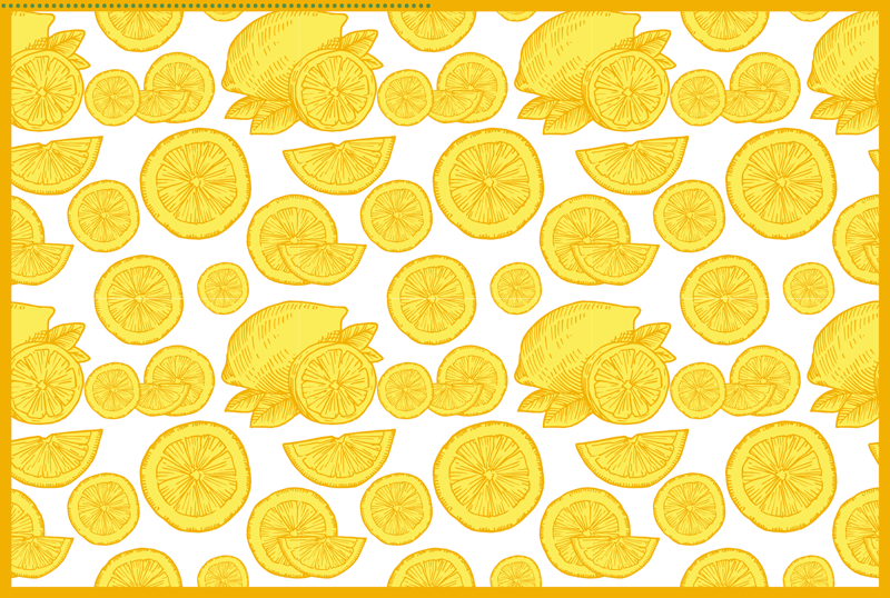 Tapis vinyle cuisine tranches de citron frais - TenStickers