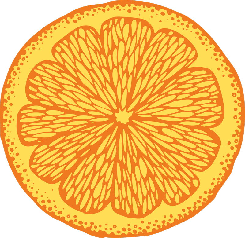 Tapis vinyle cuisine tranche d'agrumes orange - TenStickers