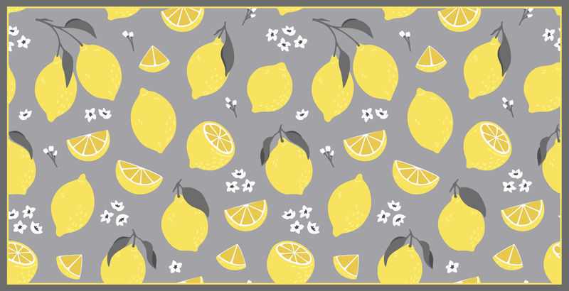 Tapis vinyle cuisine concept de tranche de citron - TenStickers