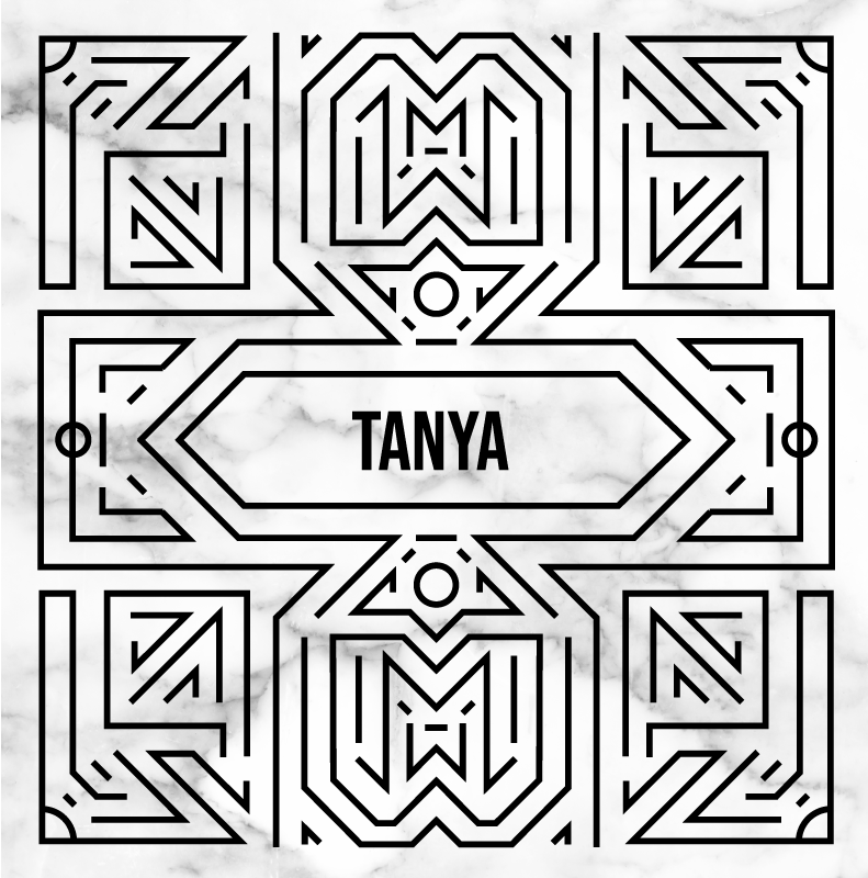 Tapis vinyle ado labyrinthe art déco - TenStickers