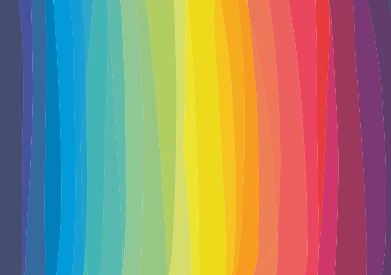 Tapis vinyle chambre à rayures arc-en-ciel - TenStickers