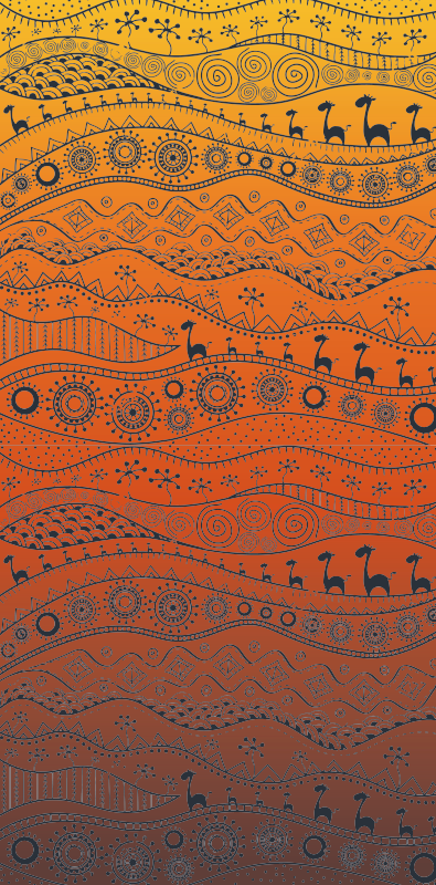 Tapis vinyle éthnique motifs abstraits culturels - TenStickers