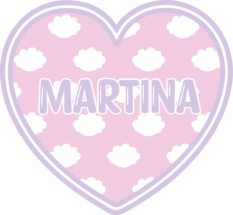 Tapis vinyle coeur prénom personnalisé - TenStickers