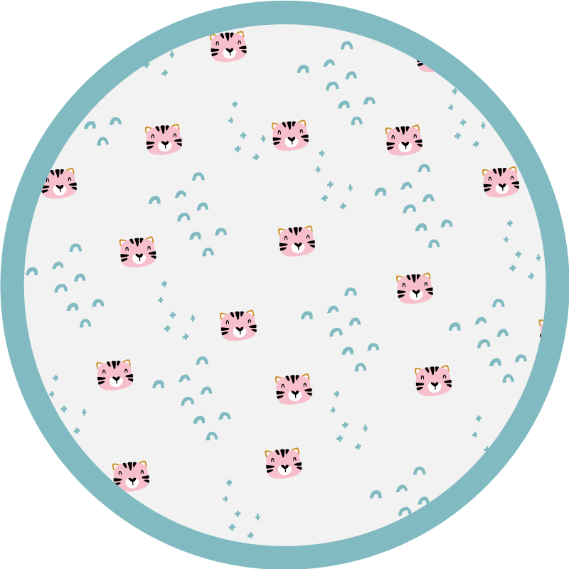 Tapis vinyle autres tapis arcs-en-ciel bleus et chats roses - TenStickers