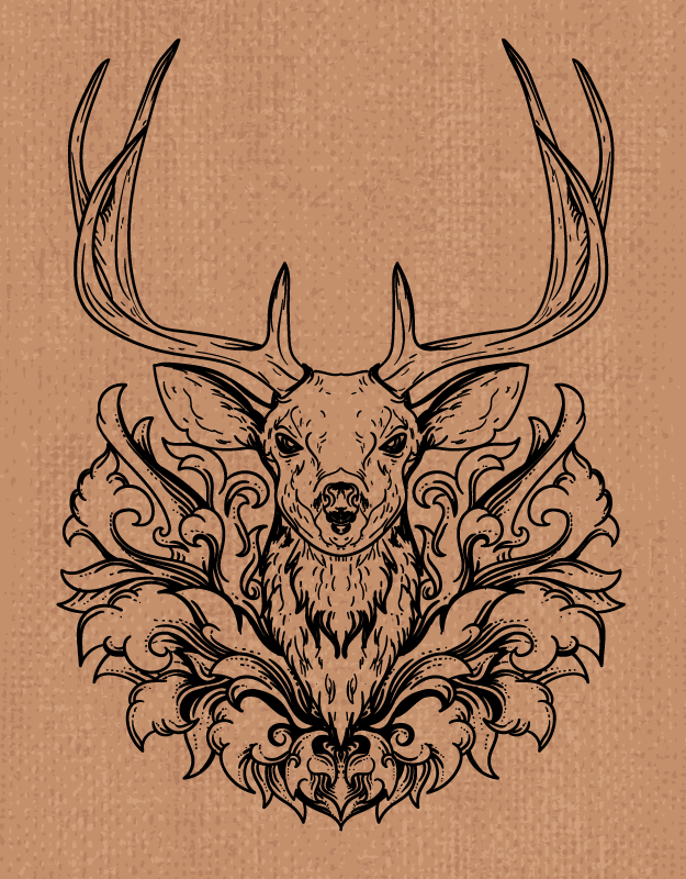 Tapis vinyle animal conception de cerf élégante - TenStickers