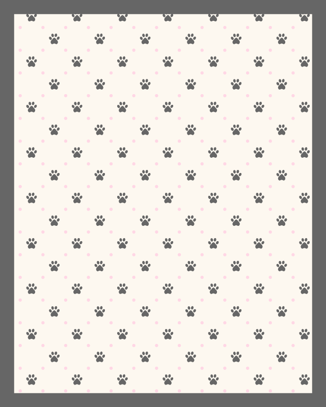Tapis vinyle motif animal impression de trace de patte - TenStickers
