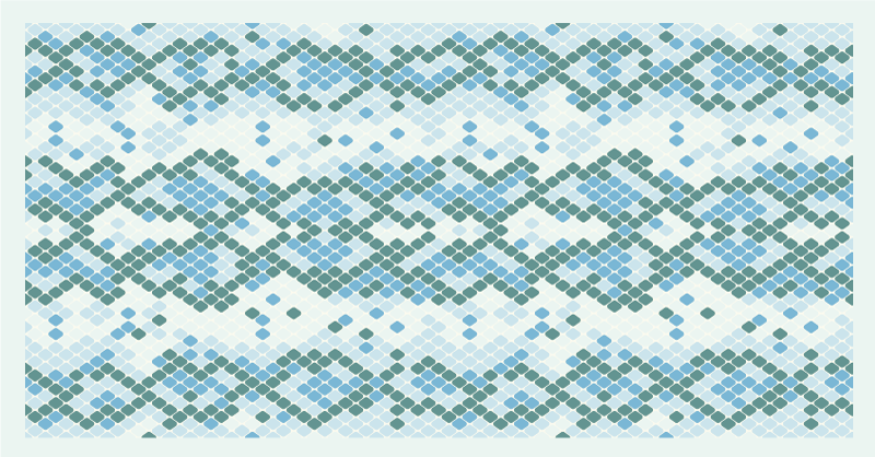 Tapis mosaique vinyle motif carrelé bleu - TenStickers