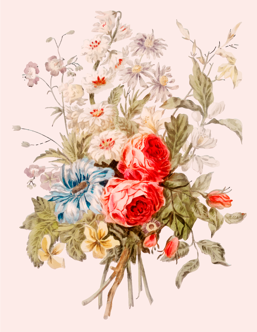 Tapis vinyle plantes composition florale exquise - TenStickers