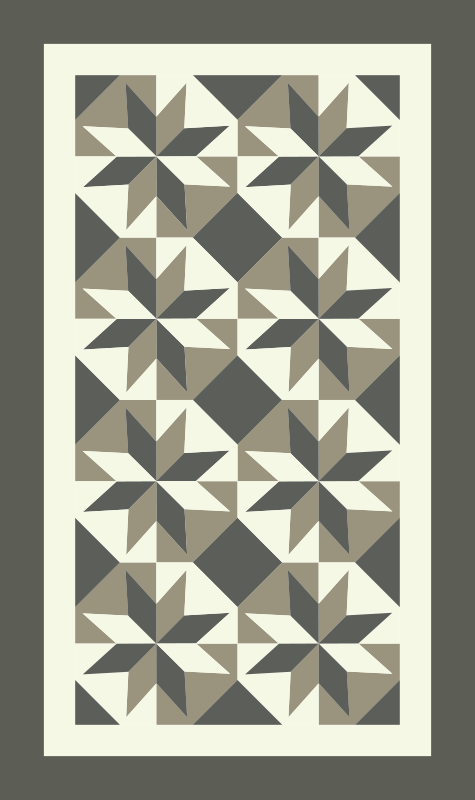 Tapis vinyle vintage carreaux de ciment étoiles - TenStickers