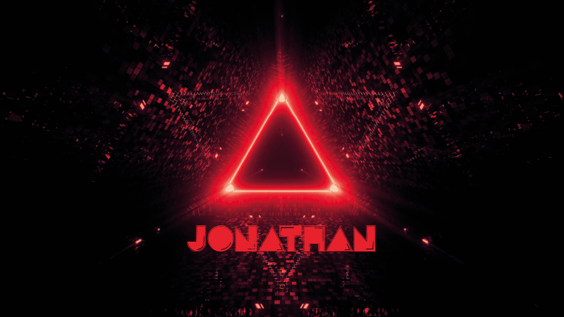 Tapis vinyle ado triangle néon avec nom - TenStickers