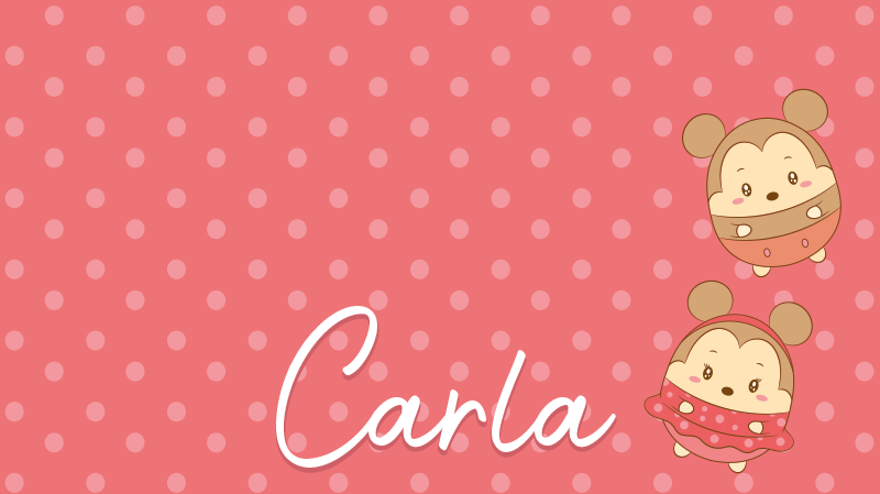 Tapis vinyle autres tapis bébés souris avec nom - TenStickers